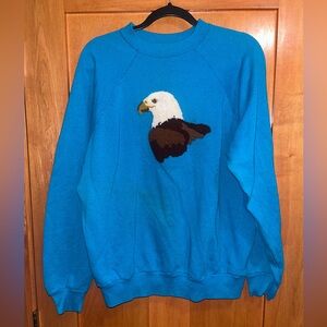 Vintage 90s Blue Tultex Eagles Crewneck Sweatshirt Men’s X-Large